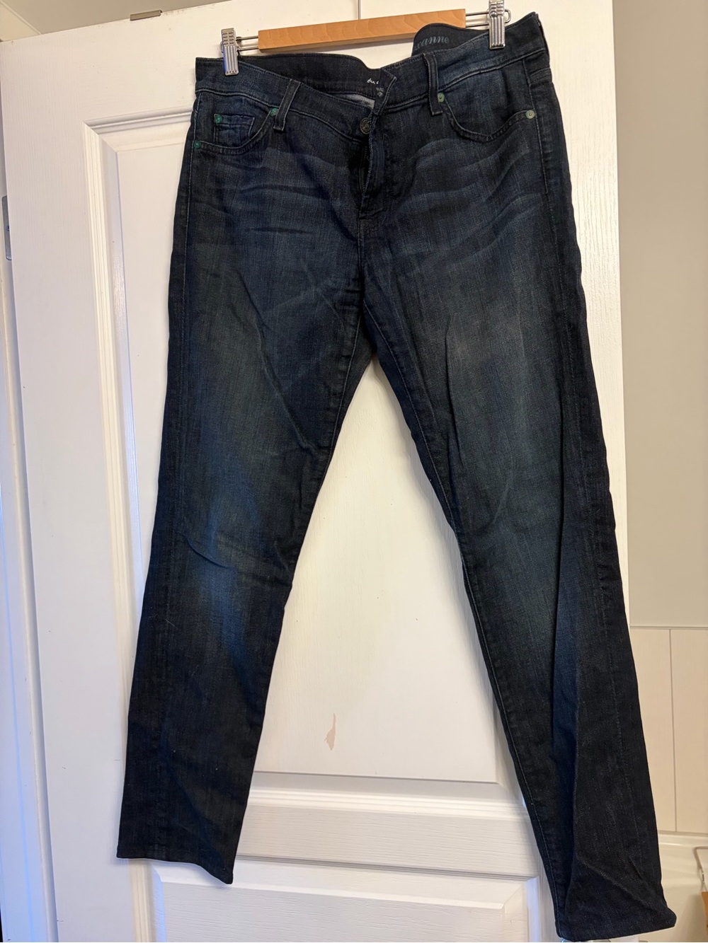 7 For All Mankind Women's Dark Blue Jeans